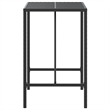 vidaXL Bar Table with Glass Top Black 27.6