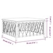 vidaXL Patio Footstool with Cushion White Woven Fabric