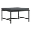 vidaXL Sectional Footrest with Cushion Gray Poly Rattan