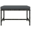 vidaXL Sectional Footrest with Cushion Gray Poly Rattan