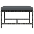 vidaXL Sectional Footrest with Cushion Gray Poly Rattan