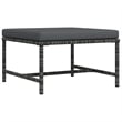 vidaXL Sectional Footrest with Cushion Gray Poly Rattan