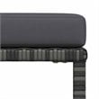 vidaXL Sectional Footrest with Cushion Gray Poly Rattan