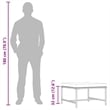 vidaXL Sectional Footrest with Cushion Gray Poly Rattan