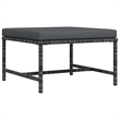 vidaXL Sectional Footrest with Cushion Gray Poly Rattan