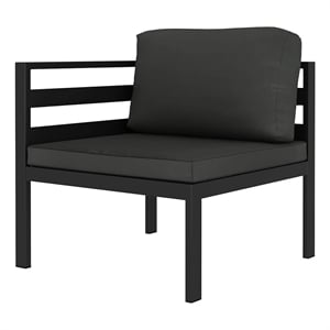 vidaXL Sectional Corner Sofa 1 pc with Cushions Aluminum Anthracite