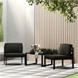 vidaXL Sectional Middle Sofa with Cushions Aluminum Anthracite