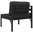 vidaXL Sectional Middle Sofa with Cushions Aluminum Anthracite