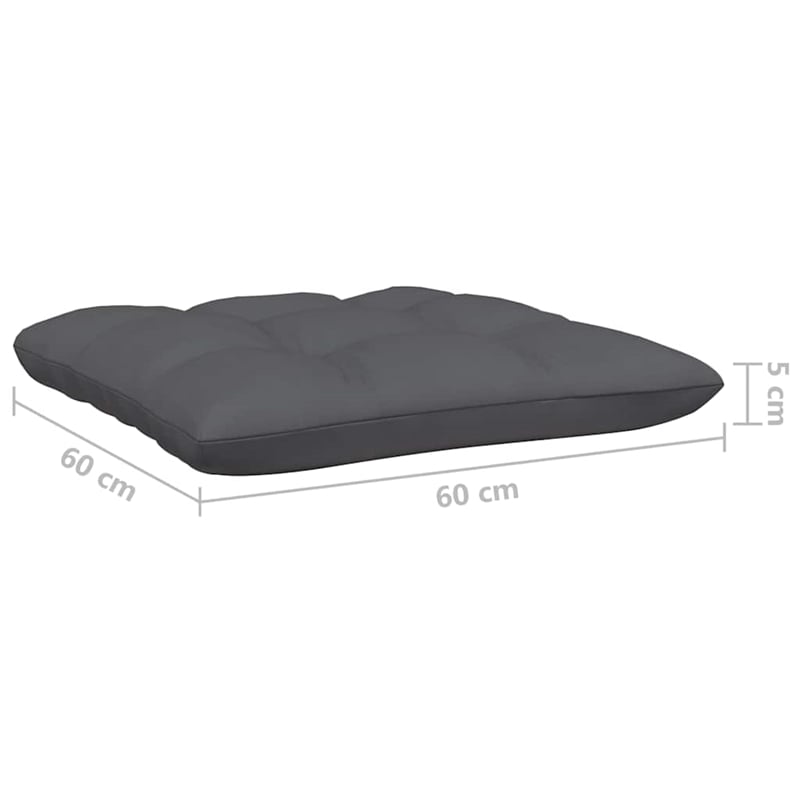 vidaXL 2-Seater Patio Sofa with Cushions Black Solid Pinewood