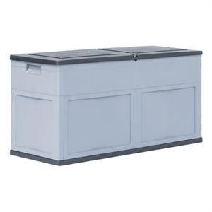 vidaXL Patio Storage Box 84.5 gal Gray Black