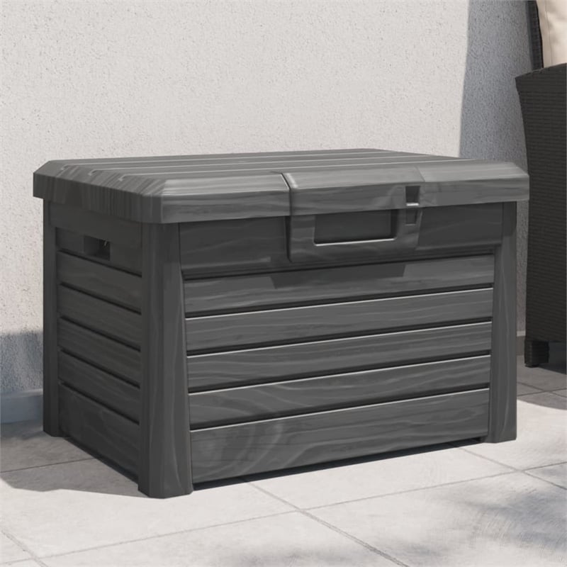 vidaXL Outdoor Cushion Box Anthracite 73x50.5x46.5 cm Polypropylene