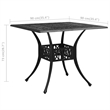 vidaXL Patio Table Black 35.4