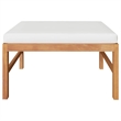vidaXL 3 Piece Patio Lounge Set with Cream Cushions Teak Wood