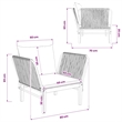 vidaXL Garden Chair with Cushions Solid Acacia Wood & Rope Natural