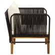 vidaXL Garden Chair with Cushions Solid Acacia Wood & Rope Natural