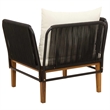 vidaXL Garden Chair with Cushions Solid Acacia Wood & Rope Natural
