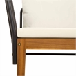 vidaXL Garden Chair with Cushions Solid Acacia Wood & Rope Natural