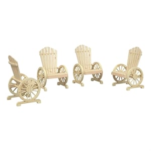 vidaXL Patio Adirondack Chairs 4 pcs Solid Wood Fir