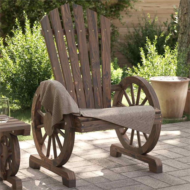 vidaXL Patio Adirondack Chairs 4 pcs Solid Wood Fir