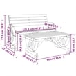 vidaXL 2 Piece Patio Lounge Set Solid Wood Fir