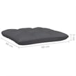 vidaXL Patio Middle Sofa with Cushions White Solid Pinewood