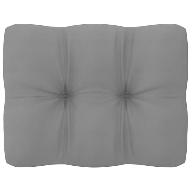 vidaXL Patio Corner Sofa with Gray Cushions Solid Wood Pine