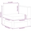 vidaXL Middle Sofa with 1 Armrest Cream White Solid Acacia Wood