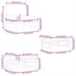 vidaXL 3 Piece Patio Lounge Set with Dark Gray Cushions Bamboo