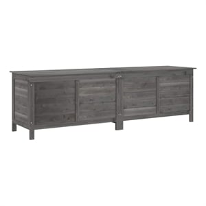vidaXL Patio Storage Box Anthracite 78.1&quotx19.7&quotx22.2&quot Solid Wood Fir