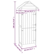 vidaXL Patio Storage Cabinet Brown 16.7