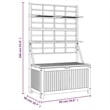 vidaXL Storage Box with Trellis Gray 39