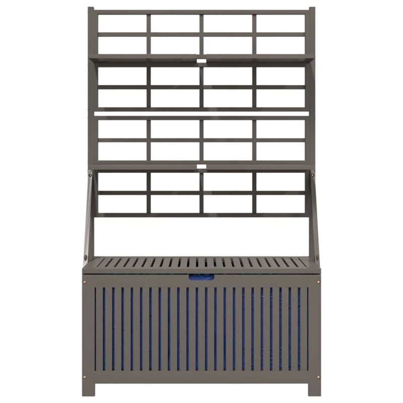 vidaXL Storage Box with Trellis Gray 39