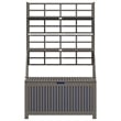 vidaXL Storage Box with Trellis Gray 39