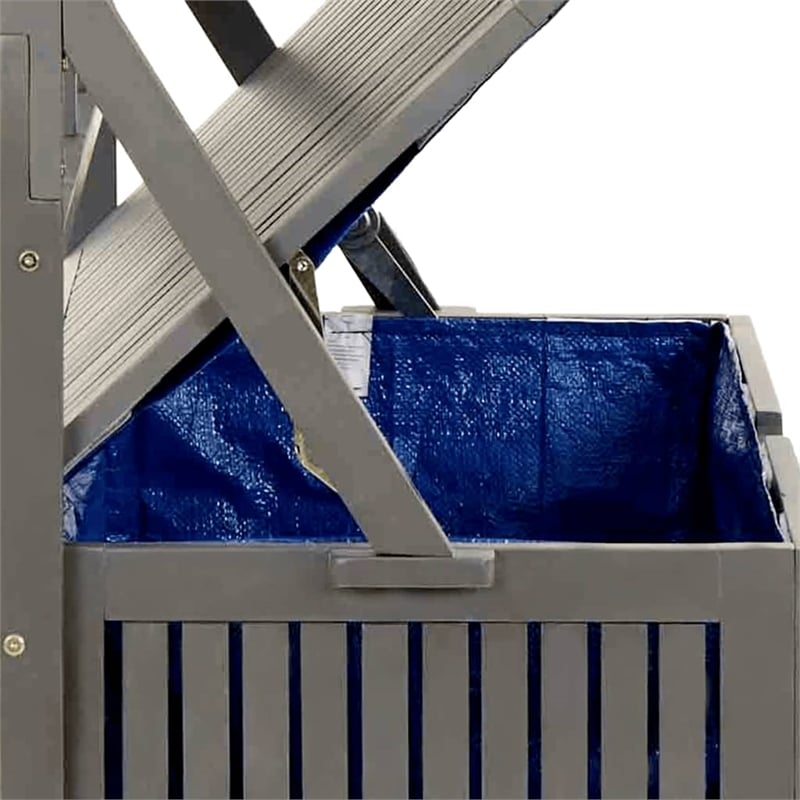 vidaXL Storage Box with Trellis Gray 39