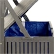 vidaXL Storage Box with Trellis Gray 39