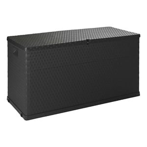 vidaXL Patio Storage Box Anthracite 47.2&quotx22&quotx24.8&quot PP Rattan
