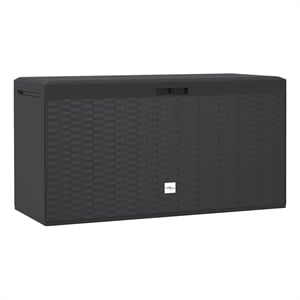 vidaXL Patio Storage Box Anthracite 44.9&quotx18.5&quotx23.6