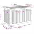 vidaXL Patio Storage Box with Wheels 35.4