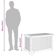 vidaXL Patio Storage Box with Wheels 35.4