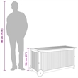 vidaXL Patio Storage Box with Wheels 44.5