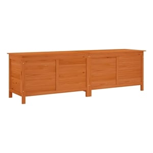 vidaXL Patio Storage Box Brown 78.1&quotx19.7&quotx22.2&quot Solid Wood Fir