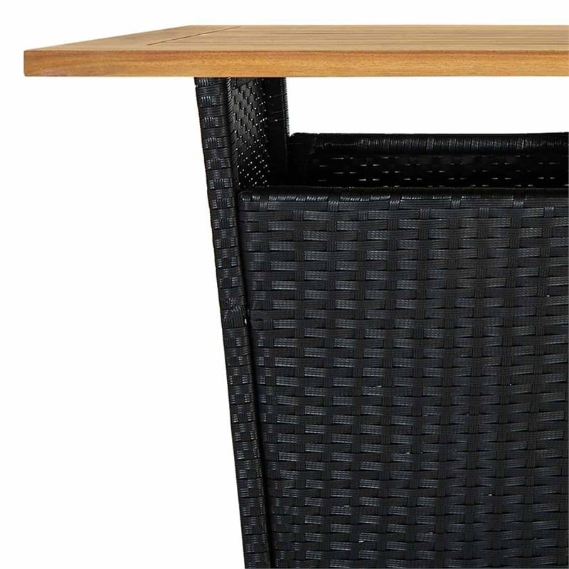 vidaXL Bar Table Black 23.6