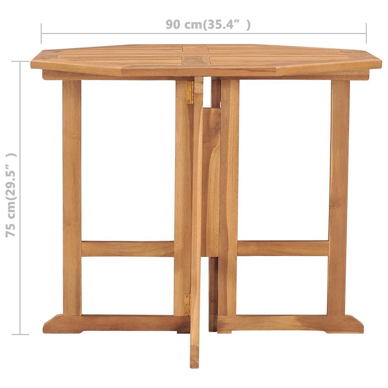 vidaXL Folding Patio Dining Table 35.4