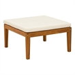 vidaXL Garden Footrest with Cushion Solid Acacia Wood Natural