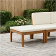 vidaXL Garden Footrest with Cushion Solid Acacia Wood Natural