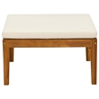 vidaXL Garden Footrest with Cushion Solid Acacia Wood Natural