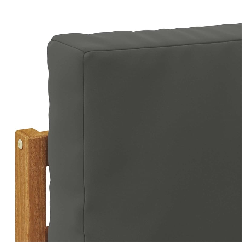 vidaXL Outdoor End Sofa Natural and Anthracite Solid Acacia Wood