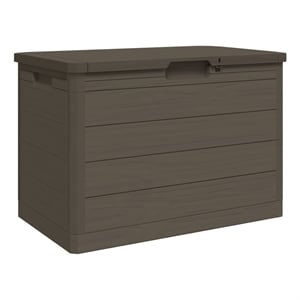 vidaXL Patio Cushion Box Brown 30.5x17.5x20.9&quot Polypropylene