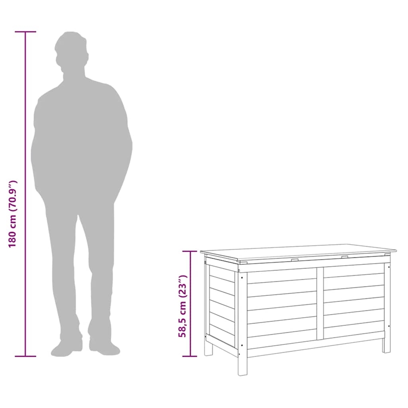 vidaXL Patio Storage Box White 39