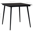 vidaXL Patio Dining Table Black 31.5